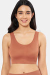 Amante Double Layered Non Wired Full Coverage Cami Bra - Caramel Nude — thumbnail 1